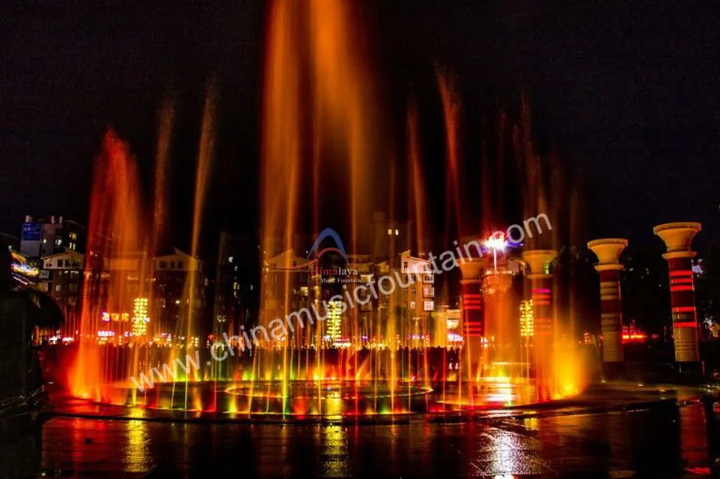 Musical dancing fountain