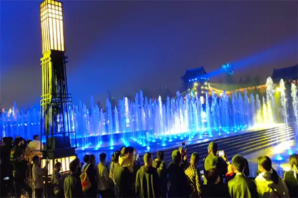 China’s Top 10 Most Beautiful Musical Dancing Fountains The Great Wild Goose Pagoda Music Fountain1