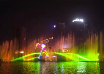 Dishui Lake water screen projection