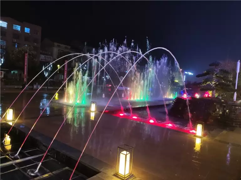 Dry Floor Music Dancing Fountain And Interactive Laminar Fountain, China2
