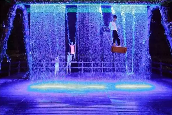 digital curtain fountain