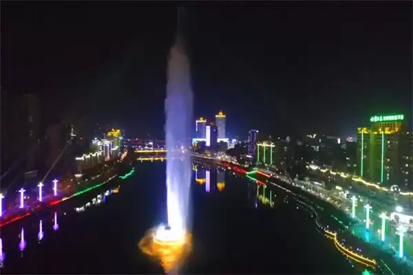 Top 10 Most Beautiful Musical Dancing Fountains in China Series Heyuan Musical Water Fountain in Guangdong China