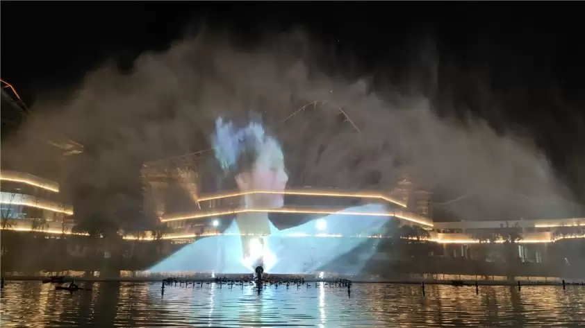 Water Show With Laser And Water Screen Movie, Nanchang China, 20212