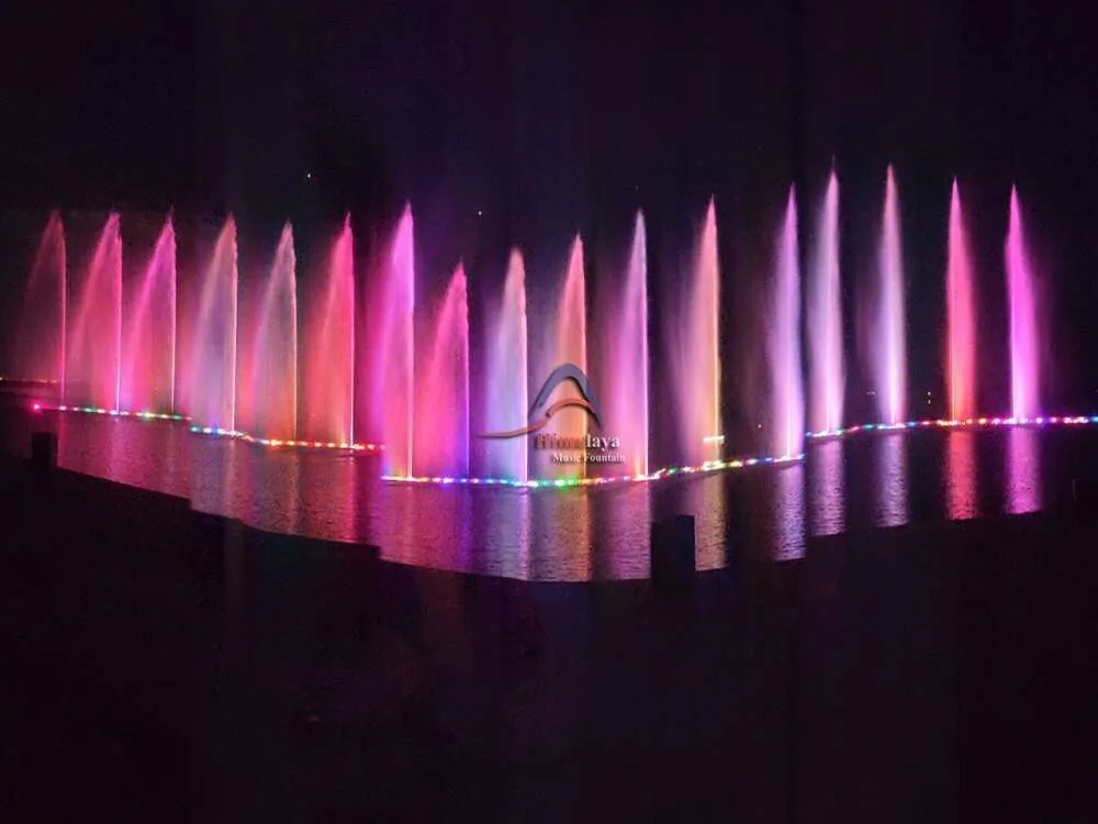 Large-scale floating musical fountain project