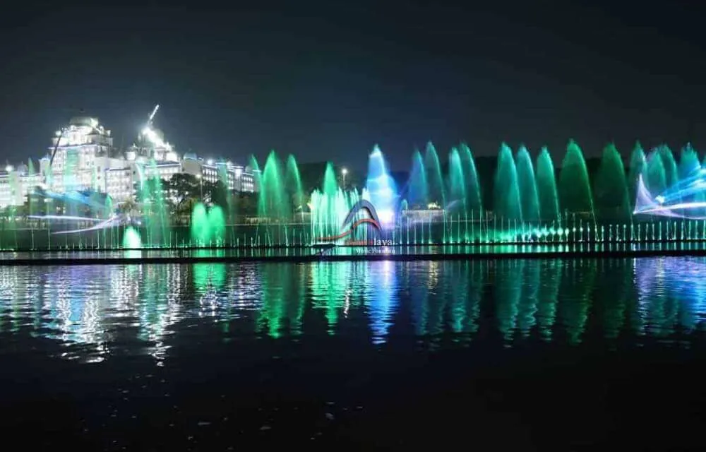 Large scale floating fountain project