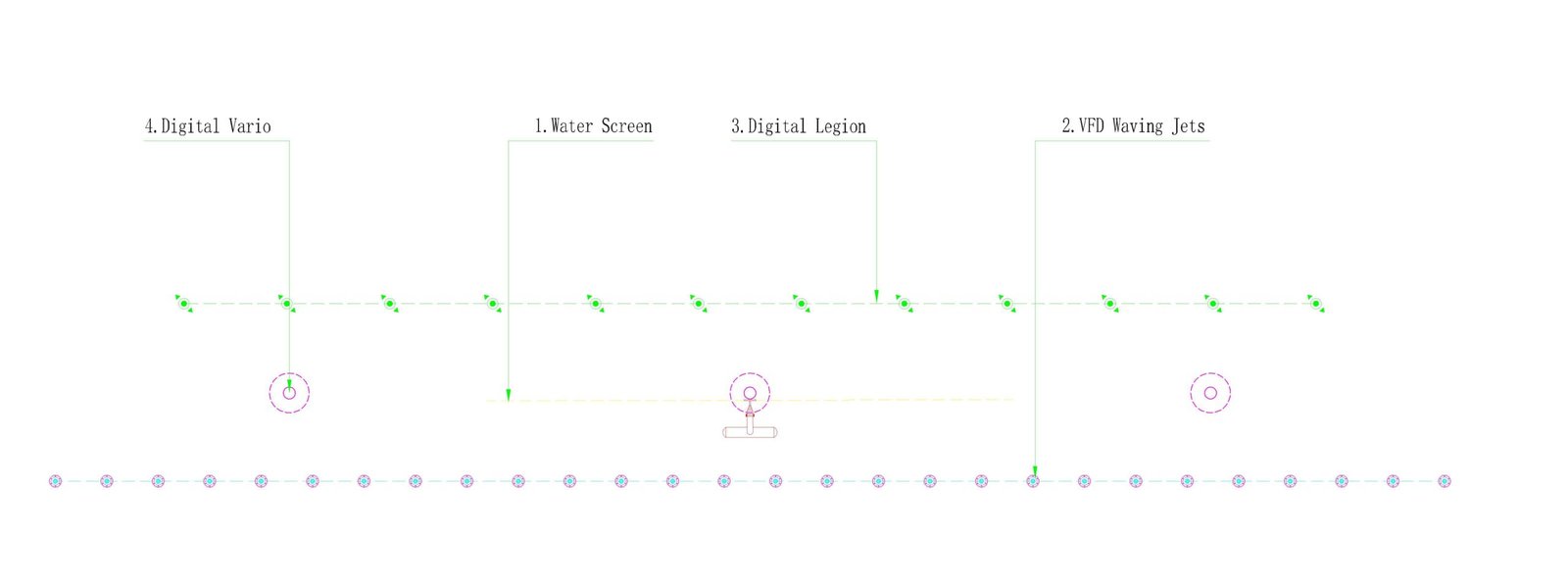 Water Screen Musical Fountain Mexico