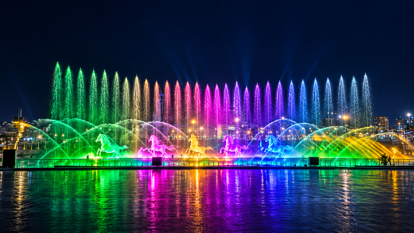 Новости 2 Nomad Heritage Lake Musical Fountain in Bishkek
